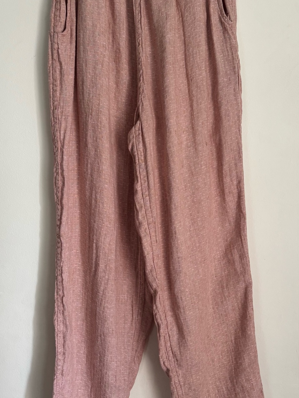 Flax Men's Linen-Blend Chinos in Dusty Rose